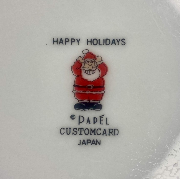 Funny Santa Claus Christmas Cookie Plate- Made By Papel Customcard - Picture 2 of 2